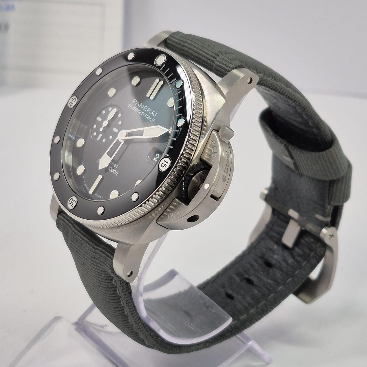 Thumbnail von Panerai Submersible Quarantaquattro Grigio Roccia Ceramic 44mm Automático Completo