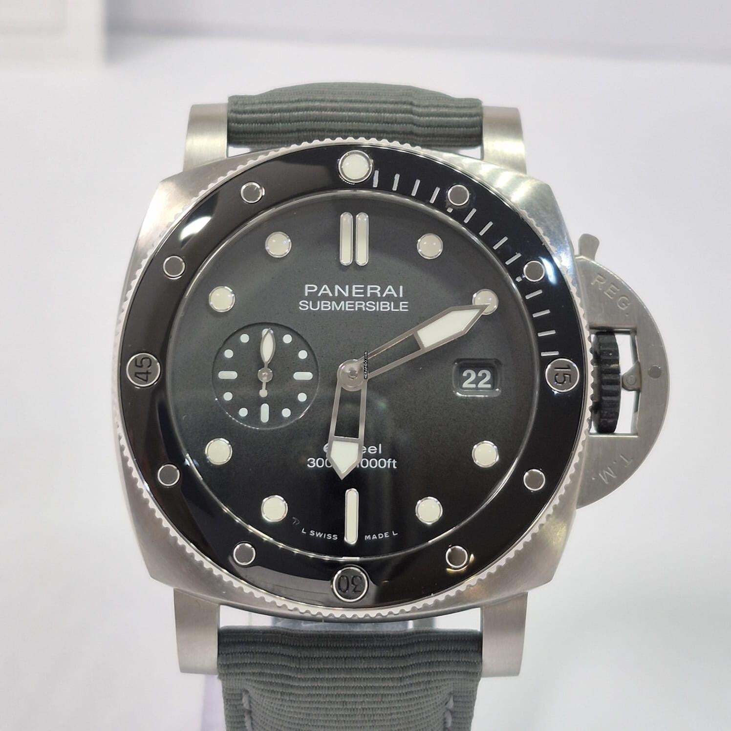 Thumbnail von Panerai Submersible Quarantaquattro Grigio Roccia Ceramic 44mm Automático Completo