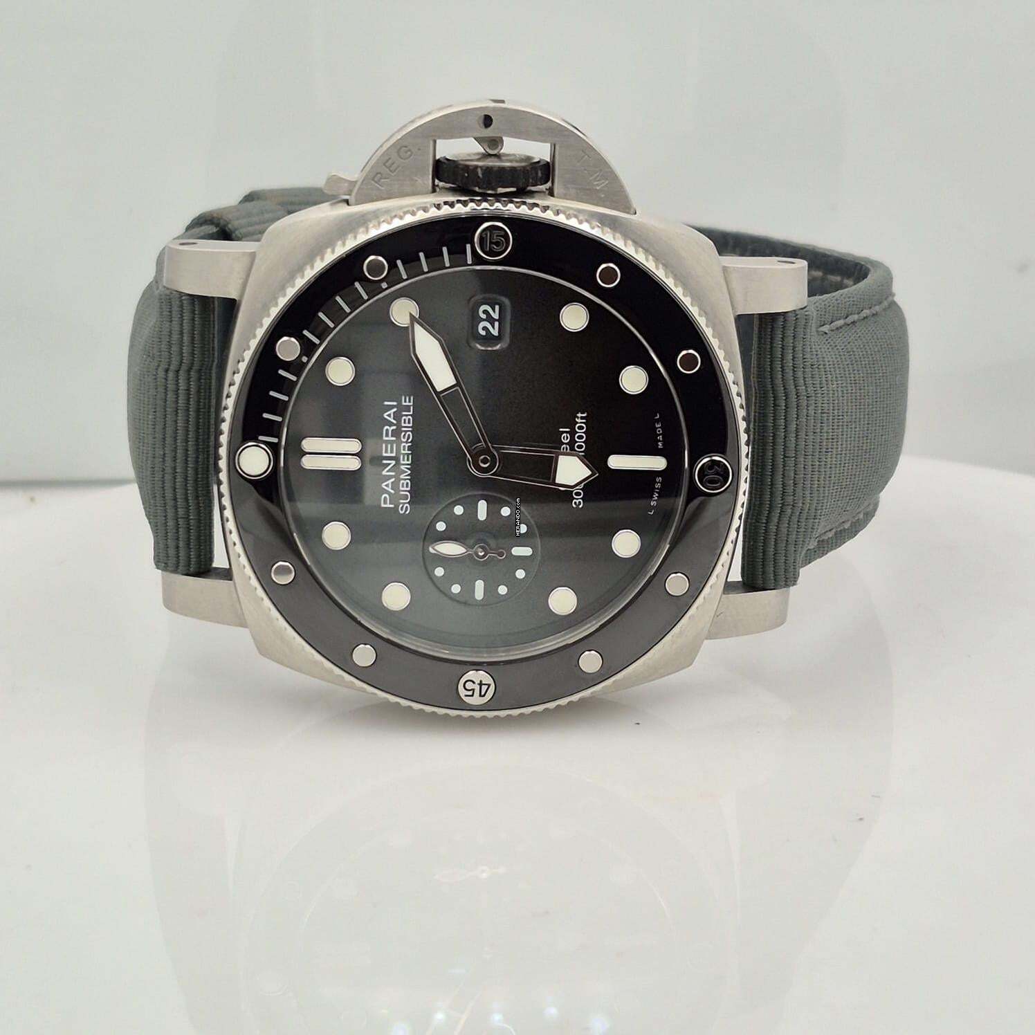 Thumbnail von Panerai Submersible Quarantaquattro Grigio Roccia Ceramic 44mm Automático Completo