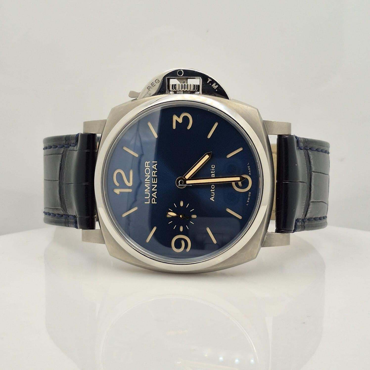 Thumbnail von Panerai Luminor Due Ultra Thin 45mm titanium Blue Dial Automático Completo