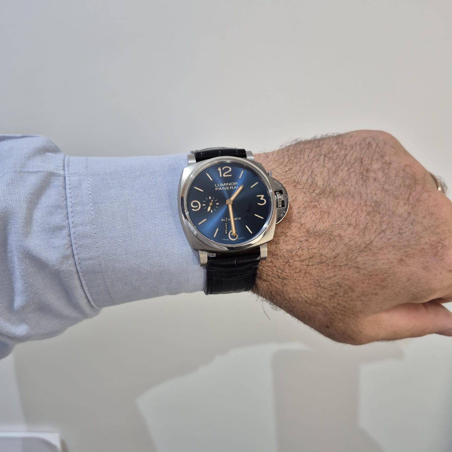 Thumbnail von Panerai Luminor Due Ultra Thin 45mm titanium Blue Dial Automático Completo