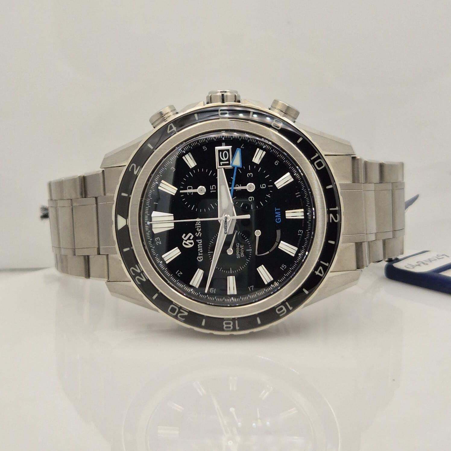 Thumbnail von Grand Seiko Evolution 9 Collection Spring Drive Chrono GMT Power Reserve 45mm Titanium Completo