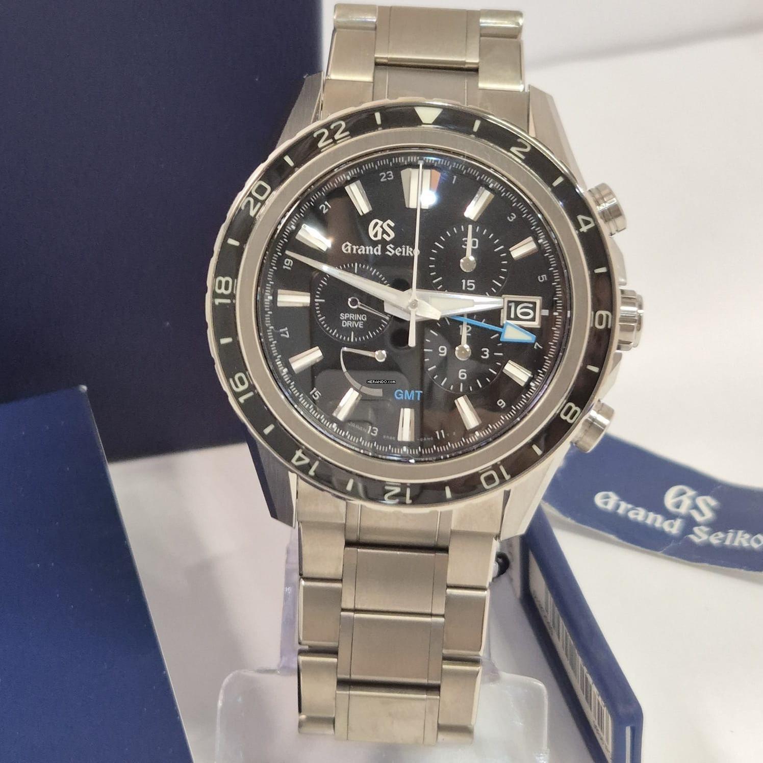 Thumbnail von Grand Seiko Evolution 9 Collection Spring Drive Chrono GMT Power Reserve 45mm Titanium Completo