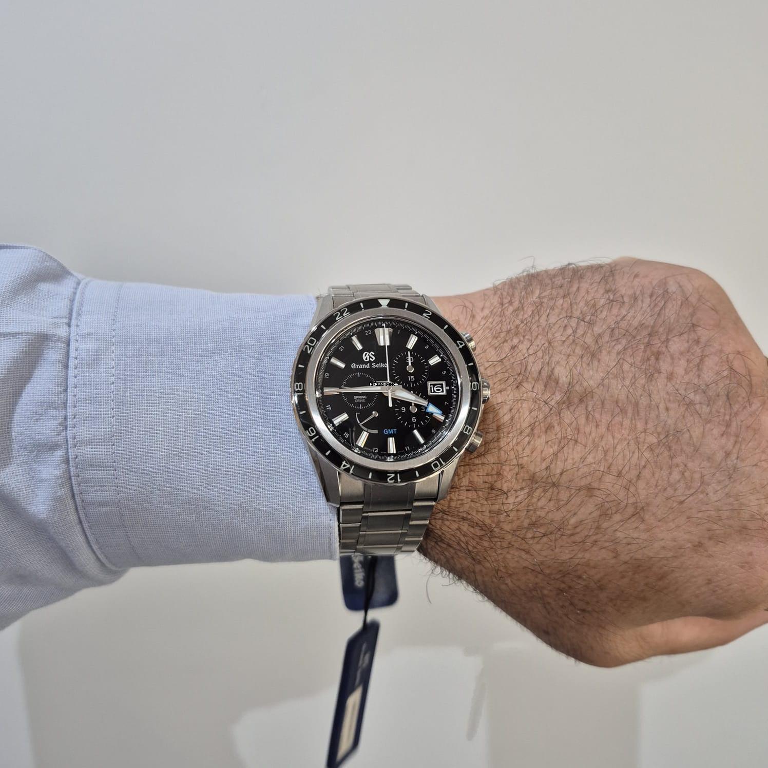 Thumbnail von Grand Seiko Evolution 9 Collection Spring Drive Chrono GMT Power Reserve 45mm Titanium Completo