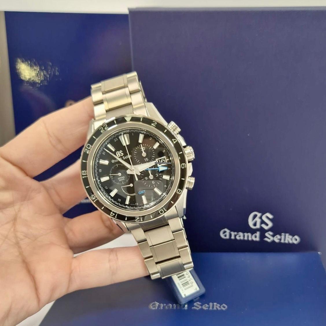  Grand Seiko Evolution 9 Collection Spring Drive Chrono GMT Power Reserve 45mm Titanium Completo 