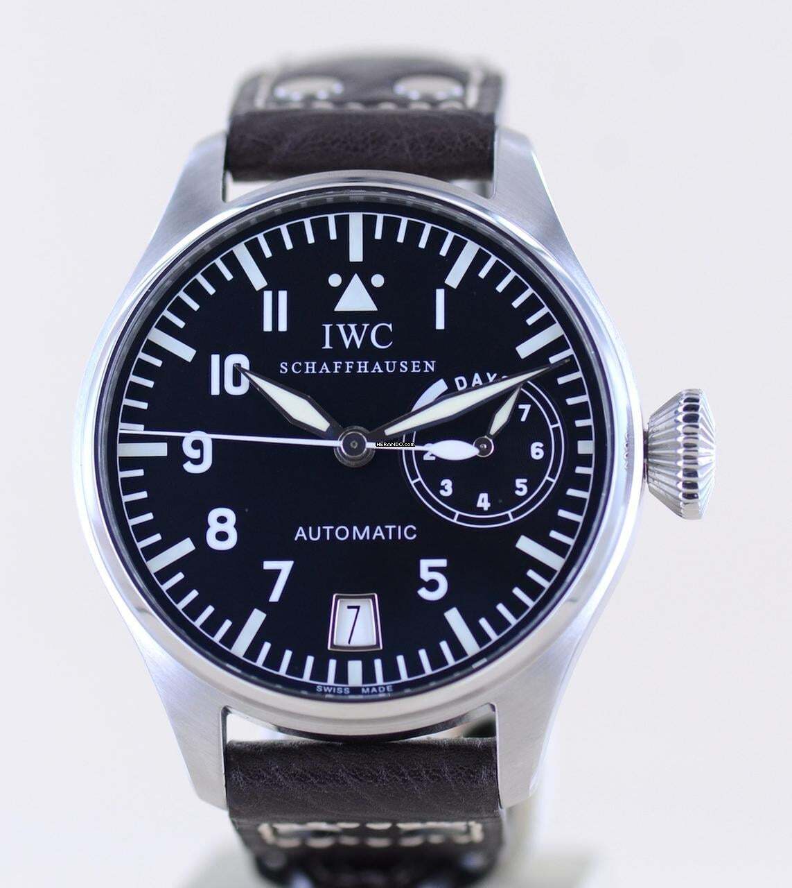 Thumbnail von IWC Große Fliegeruhr Big Pilot's Stahl Black 46mm 7-Tage Werk Automatik Fliegeruhr Pellaton
