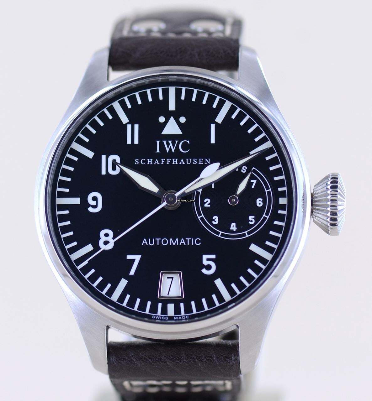 Thumbnail von IWC Große Fliegeruhr Big Pilot's Stahl Black 46mm 7-Tage Werk Automatik Fliegeruhr Pellaton