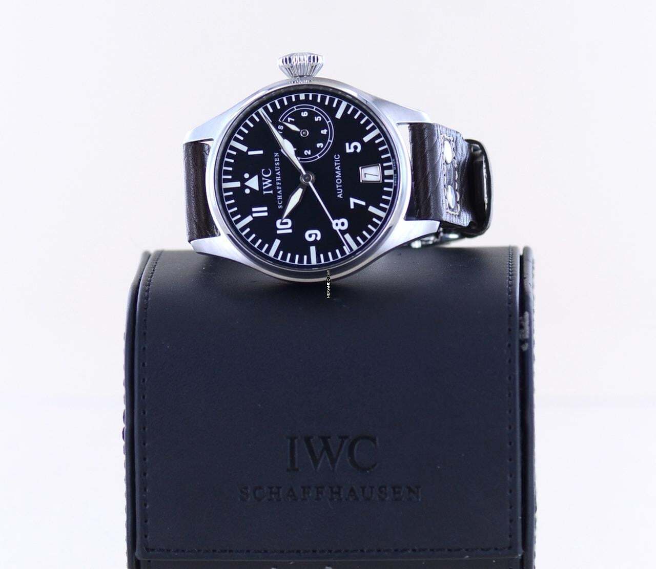 Thumbnail von IWC Große Fliegeruhr Big Pilot's Stahl Black 46mm 7-Tage Werk Automatik Fliegeruhr Pellaton