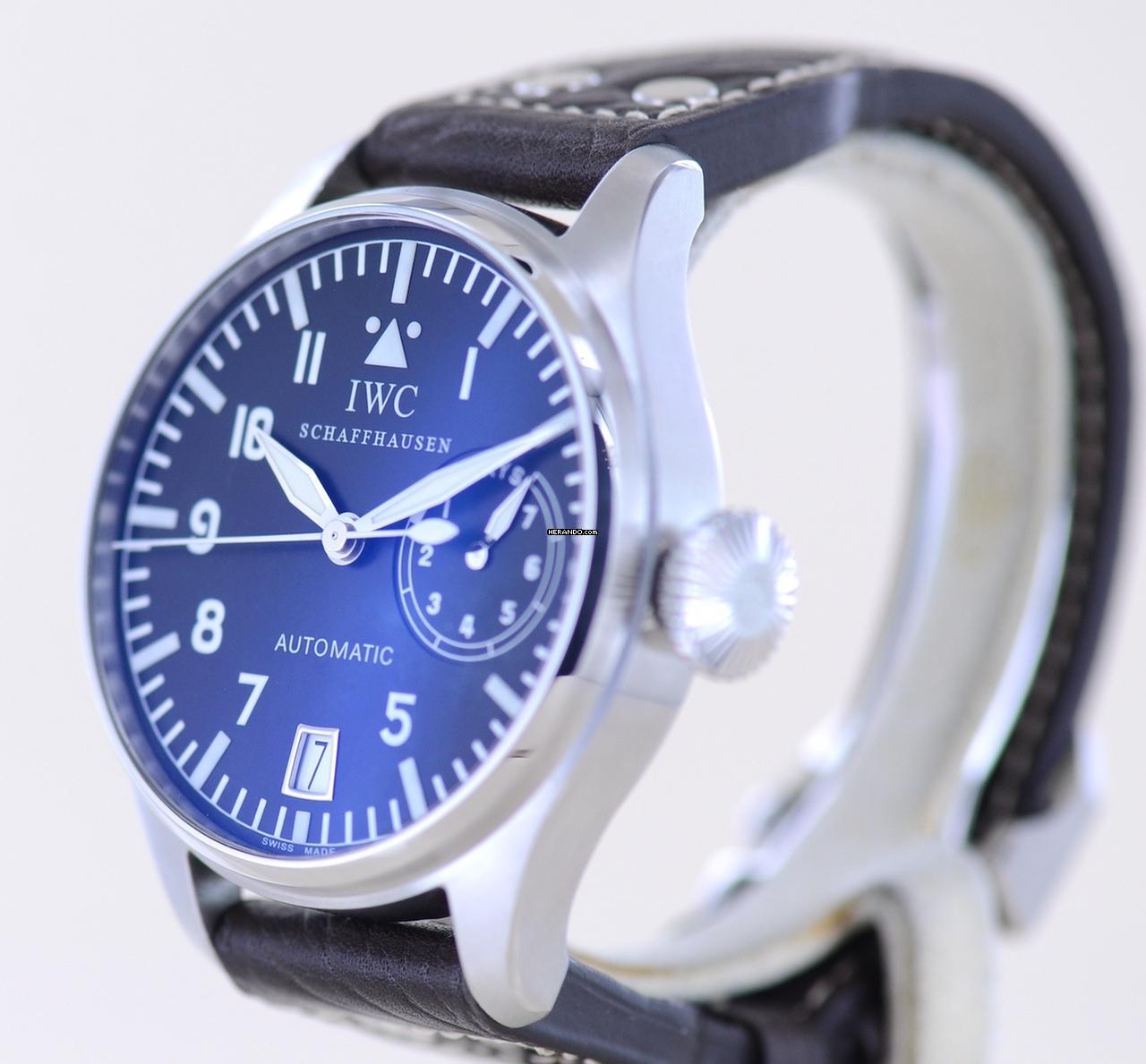 Thumbnail von IWC Große Fliegeruhr Big Pilot's Stahl Black 46mm 7-Tage Werk Automatik Fliegeruhr Pellaton