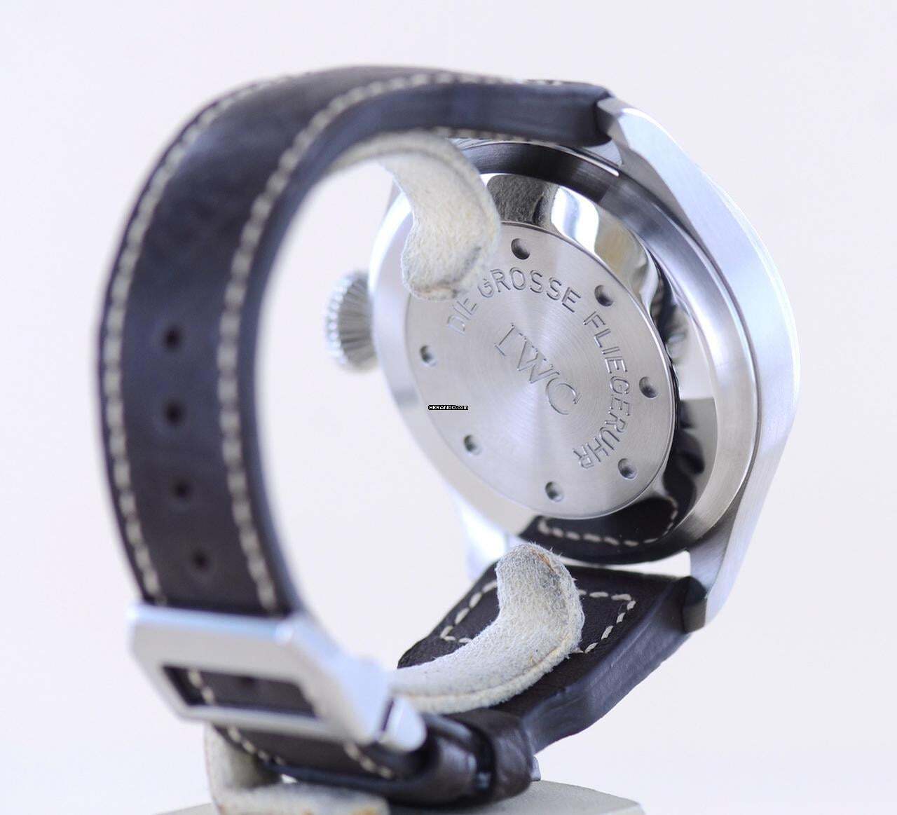 Thumbnail von IWC Große Fliegeruhr Big Pilot's Stahl Black 46mm 7-Tage Werk Automatik Fliegeruhr Pellaton