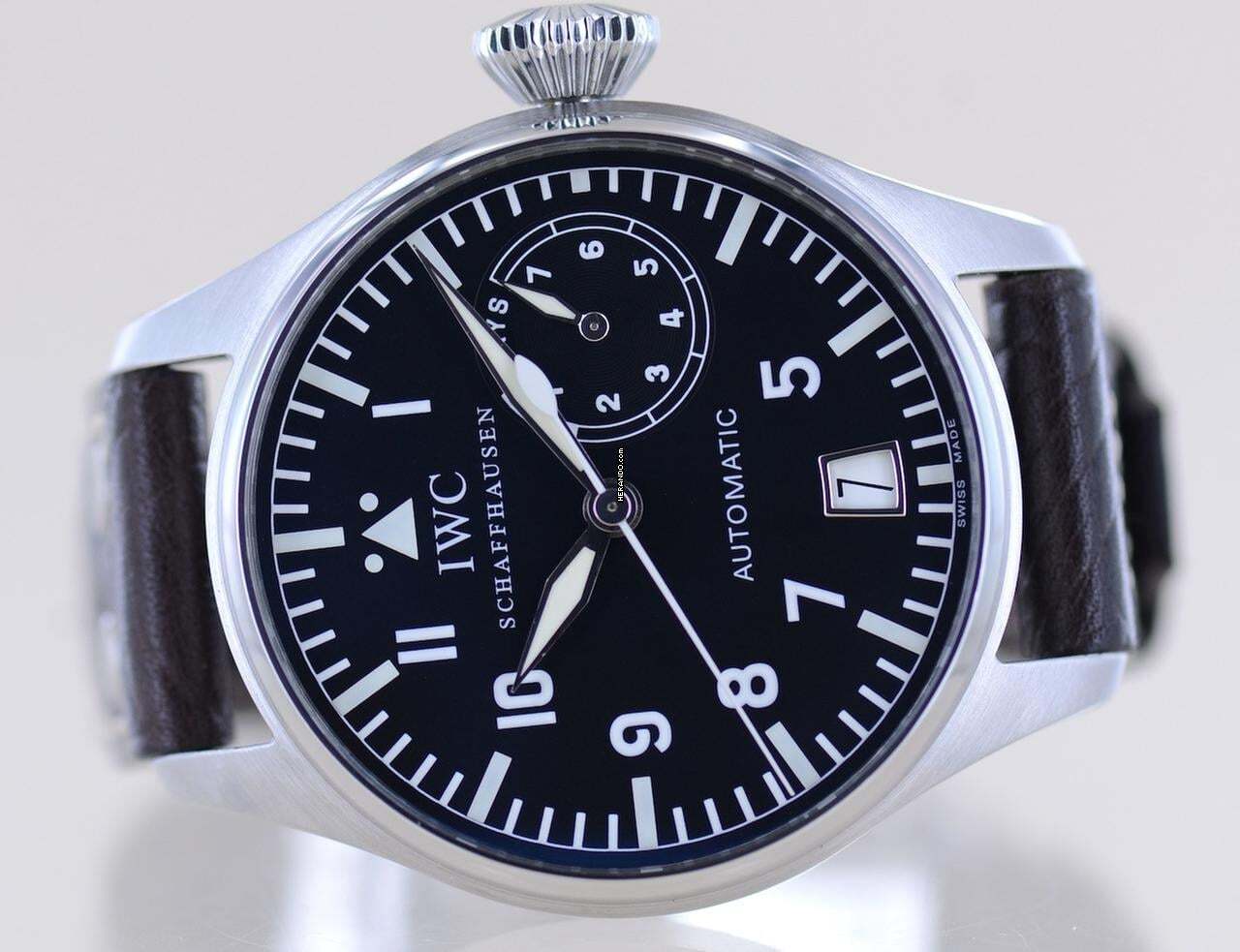 Thumbnail von IWC Große Fliegeruhr Big Pilot's Stahl Black 46mm 7-Tage Werk Automatik Fliegeruhr Pellaton