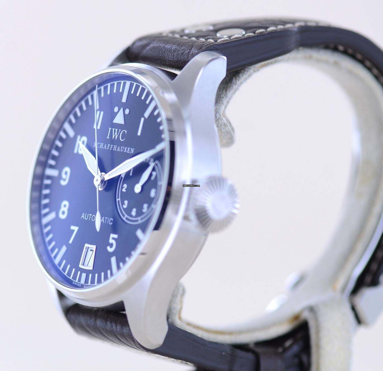 Thumbnail von IWC Große Fliegeruhr Big Pilot's Stahl Black 46mm 7-Tage Werk Automatik Fliegeruhr Pellaton