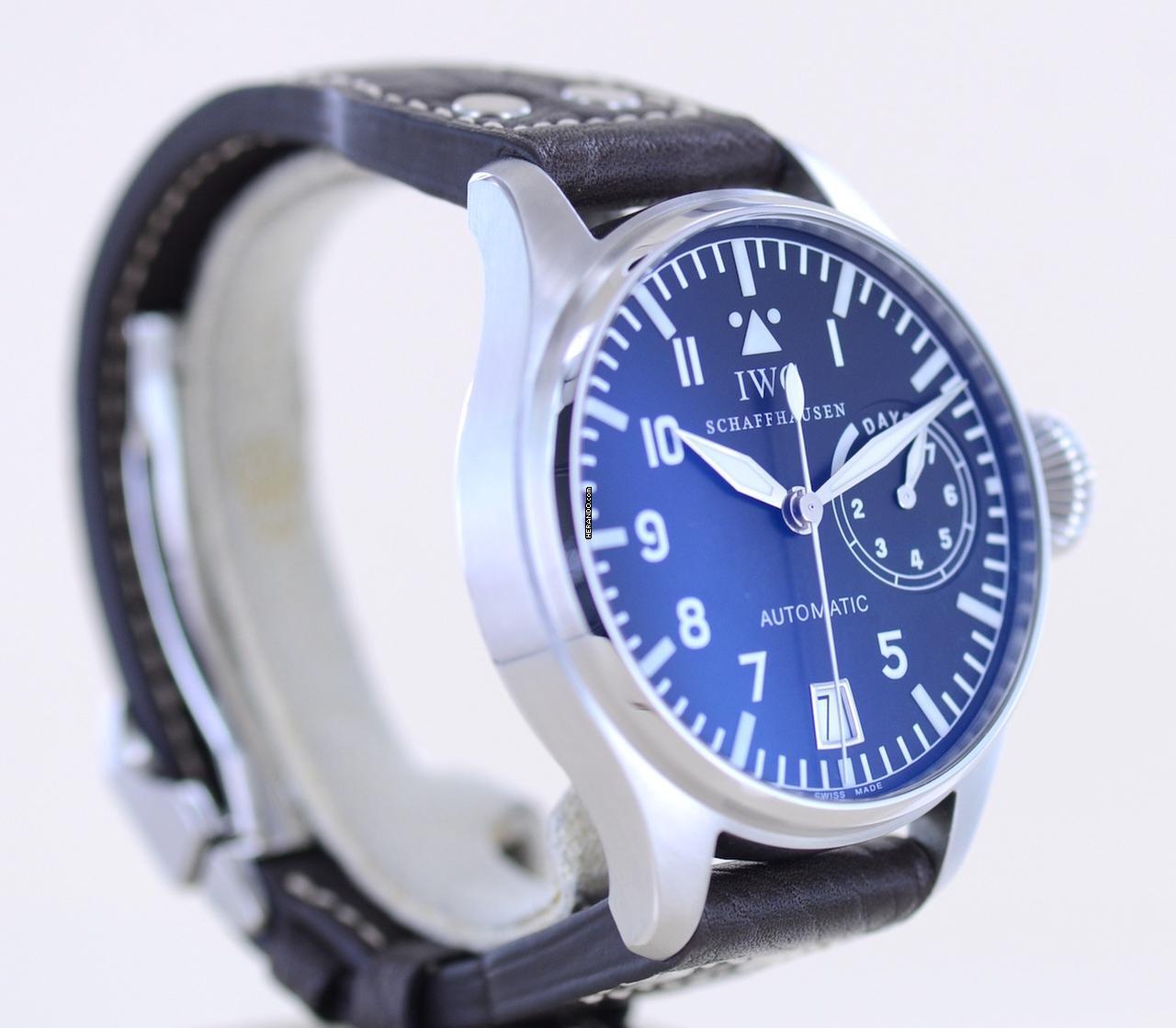Thumbnail von IWC Große Fliegeruhr Big Pilot's Stahl Black 46mm 7-Tage Werk Automatik Fliegeruhr Pellaton