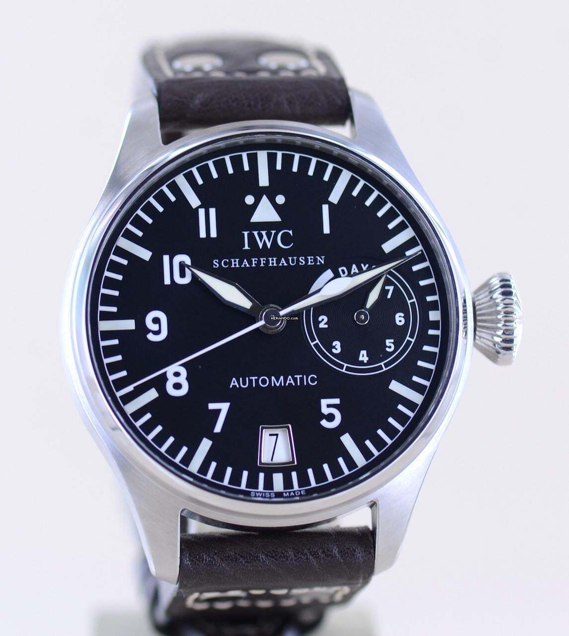 Thumbnail von IWC Große Fliegeruhr Big Pilot's Stahl Black 46mm 7-Tage Werk Automatik Fliegeruhr Pellaton