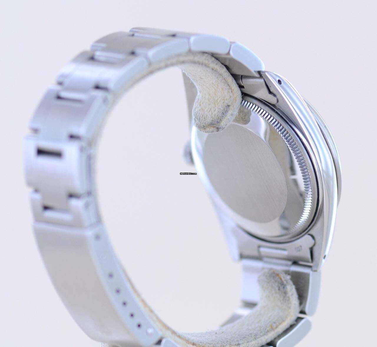 Thumbnail von Rolex Oyster Perpetual Date 15000 Automatic Blue Stick dial Oysterband Stahl 1985 Vintage rar