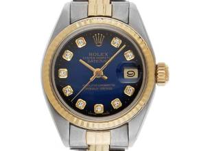 Thumbnail von Rolex Lady-Datejust Ref.6917 1978 Box&Beschreibung sehr gut Vintage Datejust Stahl 18kt Gelbgold Diamanten open 6/9