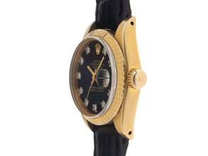 Thumbnail von Rolex Lady-Datejust Ref.6917 1982 Box&Beschreibung sehr gut Vintage Datejust Lady 18kt Gelbgold Diamanten