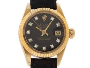 Thumbnail von Rolex Lady-Datejust Ref.6917 1982 Box&Beschreibung sehr gut Vintage Datejust Lady 18kt Gelbgold Diamanten