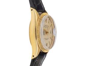 Thumbnail von Rolex Lady-Datejust Ref.6527 1967 Box&Beschreibung sehr gut Vintage Datejust Lady Rindengravur open 6/9 18kt Gelbgold