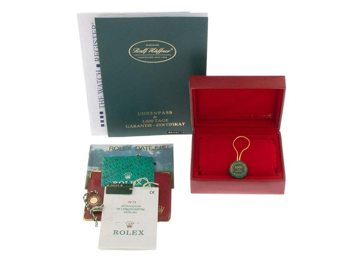 Rolex Lady-Datejust Ref.79173 1998 Full Set sehr gut Vintage Datejust Lady Rhodium