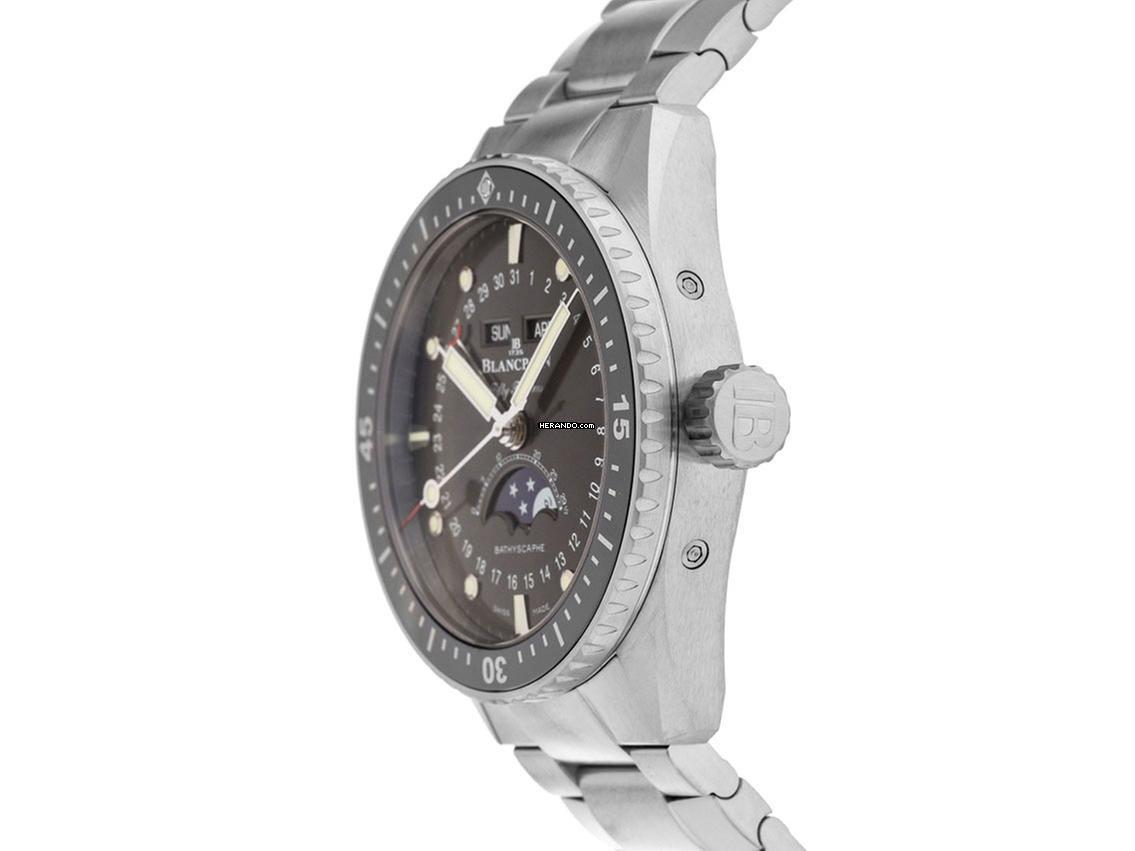 Thumbnail von Blancpain Fifty Fathoms Bathyscaphe Ref.5054 1110 71S Full Set Ungetragen Fifty Fathoms Bathyscaphe Quantième Complet Phases de Lune