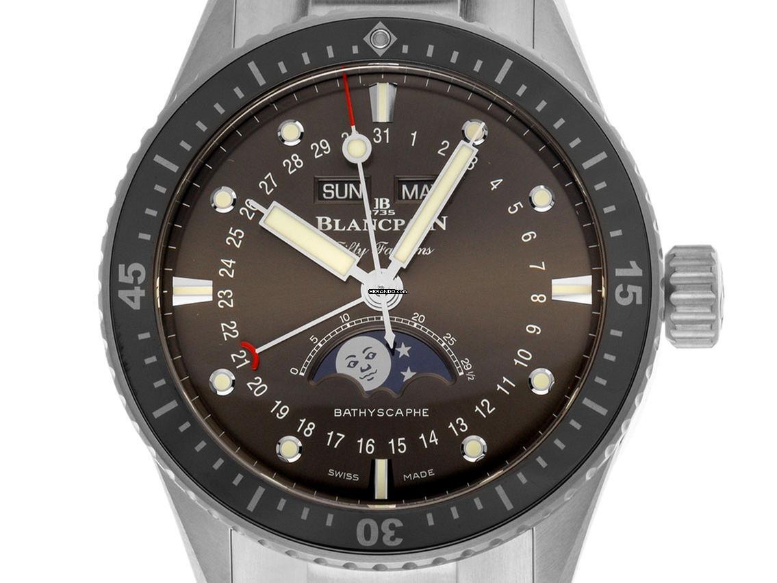  Blancpain Fifty Fathoms Bathyscaphe Ref.5054 1110 71S Full Set Ungetragen Fifty Fathoms Bathyscaphe Quantième Complet Phases de Lune 