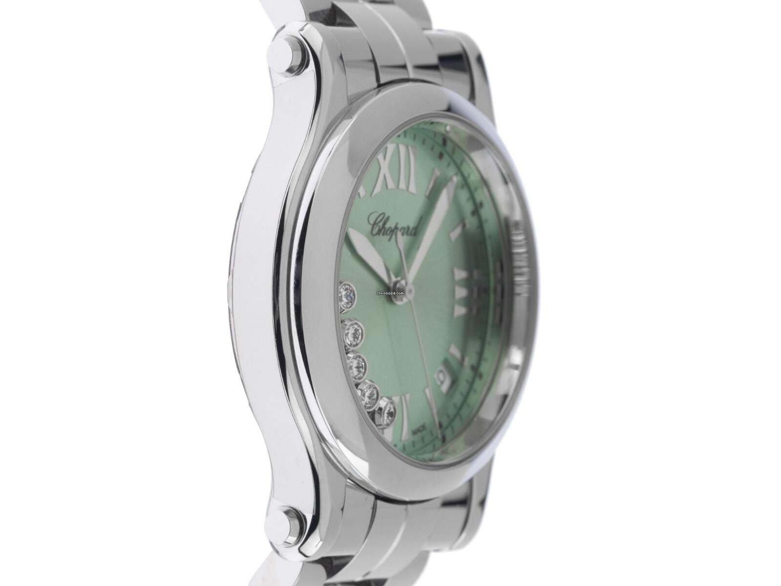 Thumbnail von Chopard Happy Sport Diamanten Ref.278582-3011 2025 Full Set Ungetragen Happy Sport Diamanten Green Dial