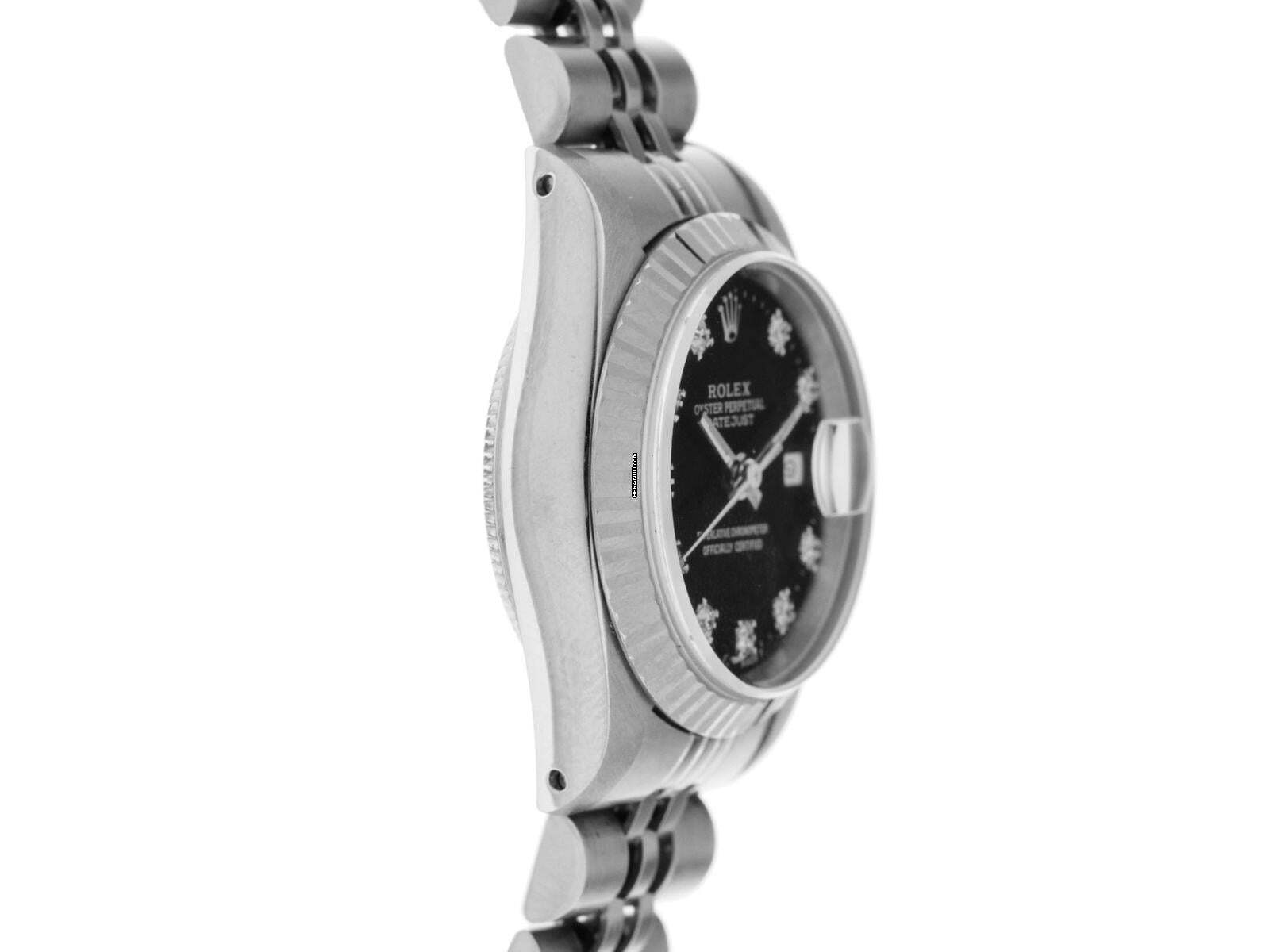 Thumbnail von Rolex Lady-Datejust Diamanten Ref.69174 1992 LC 100 Box&Beschreibung sehr gut Vintage Datejust Lady Diamanten open 6/9