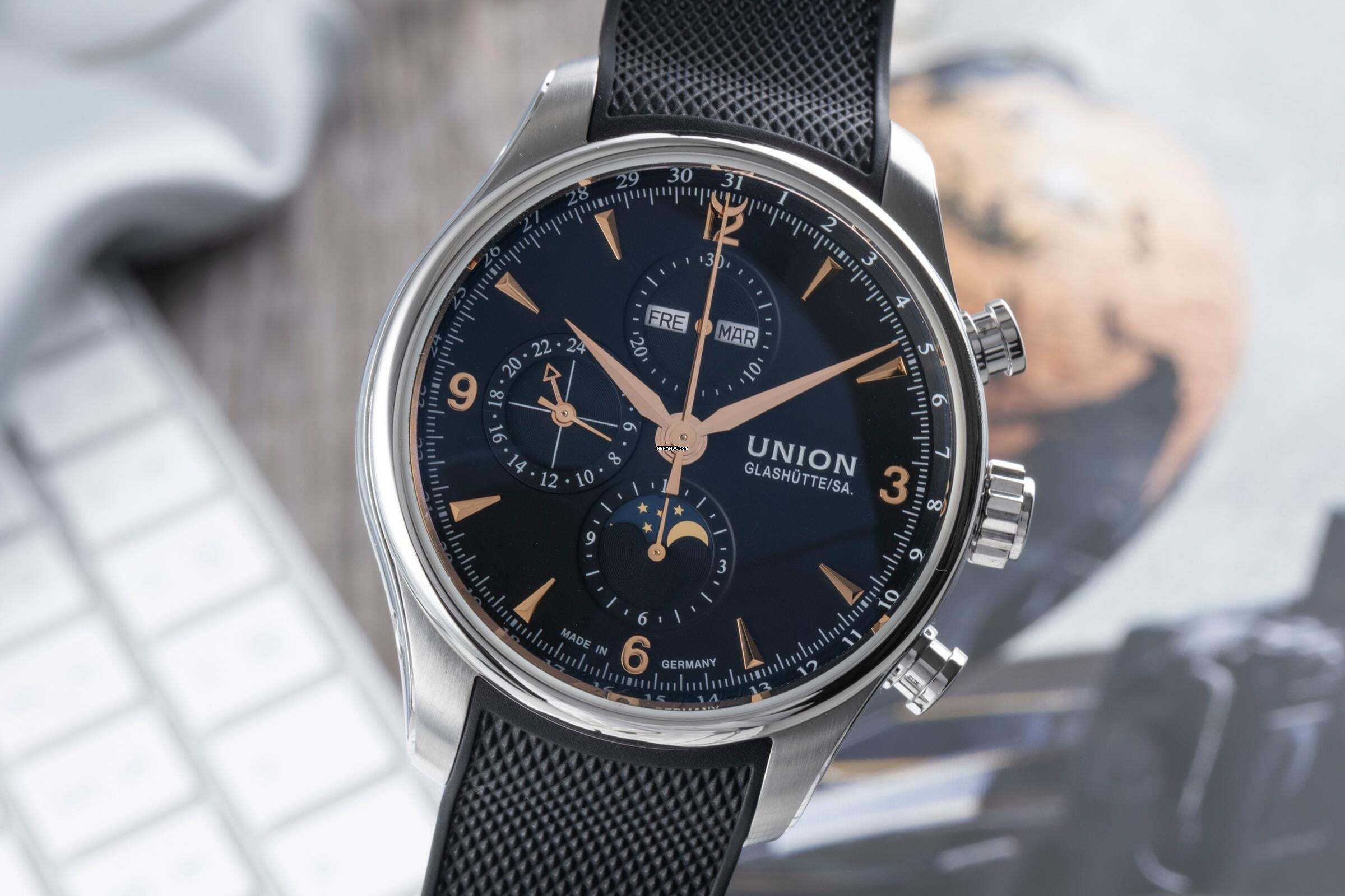 Union Glashütte Belisar Chronograph Stahl Automatik Ref. D0094251705701 Box 