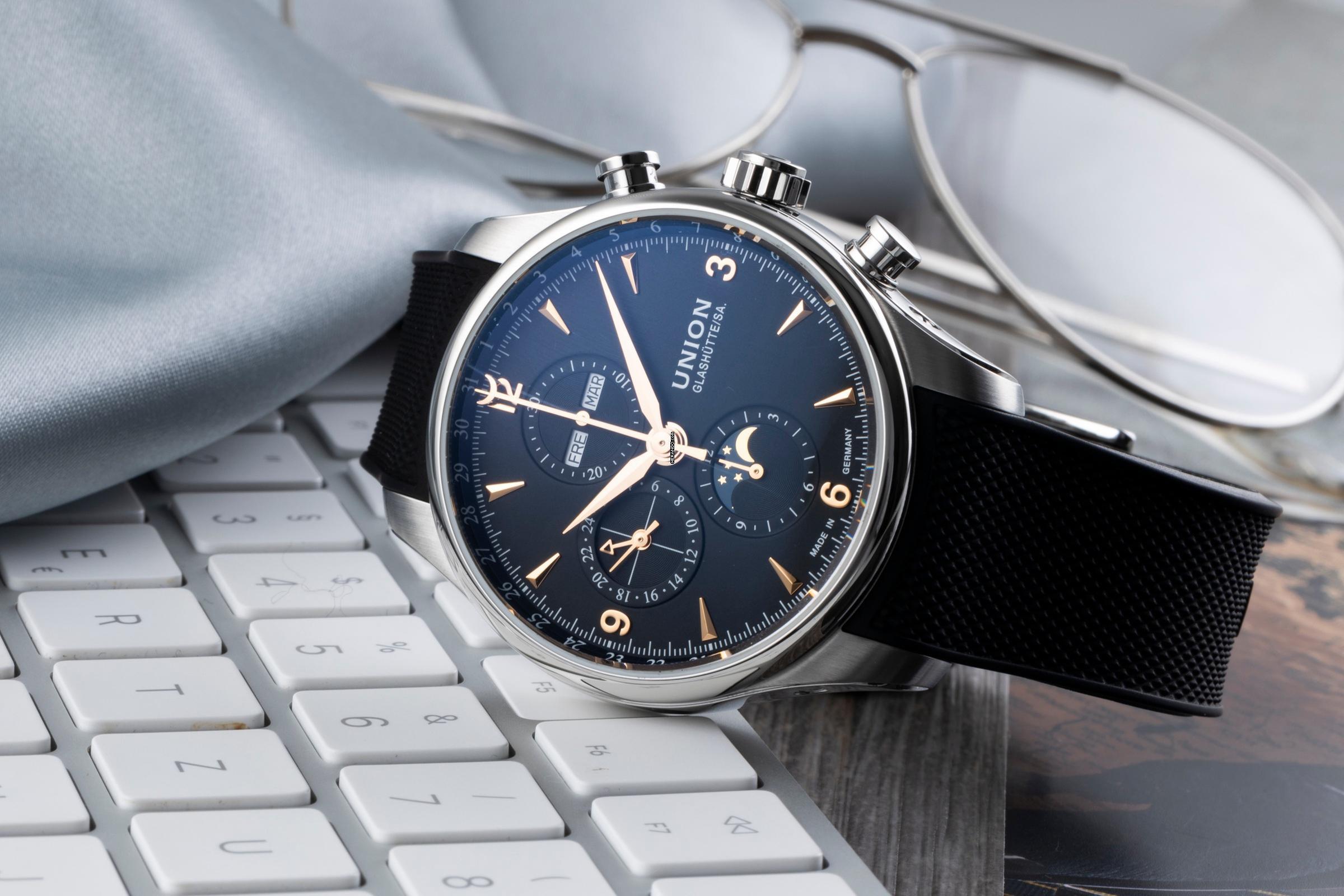 Thumbnail von Union Glashütte Belisar Chronographe en acier automatique réf. D0094251705701 boîte