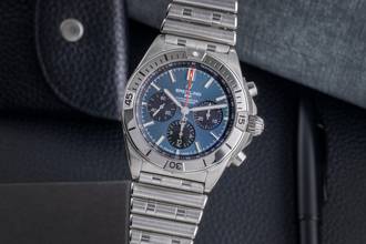 Thumbnail von Breitling Chronomat 42 B01 42 Chronograph Automatik Ref. AB0134101C1A1 B&P 2021