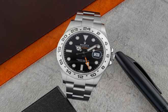  Rolex Explorer II Black Dial Edelstahl Automatik Herrenuhr Ref. 216570 B&P 2016 
