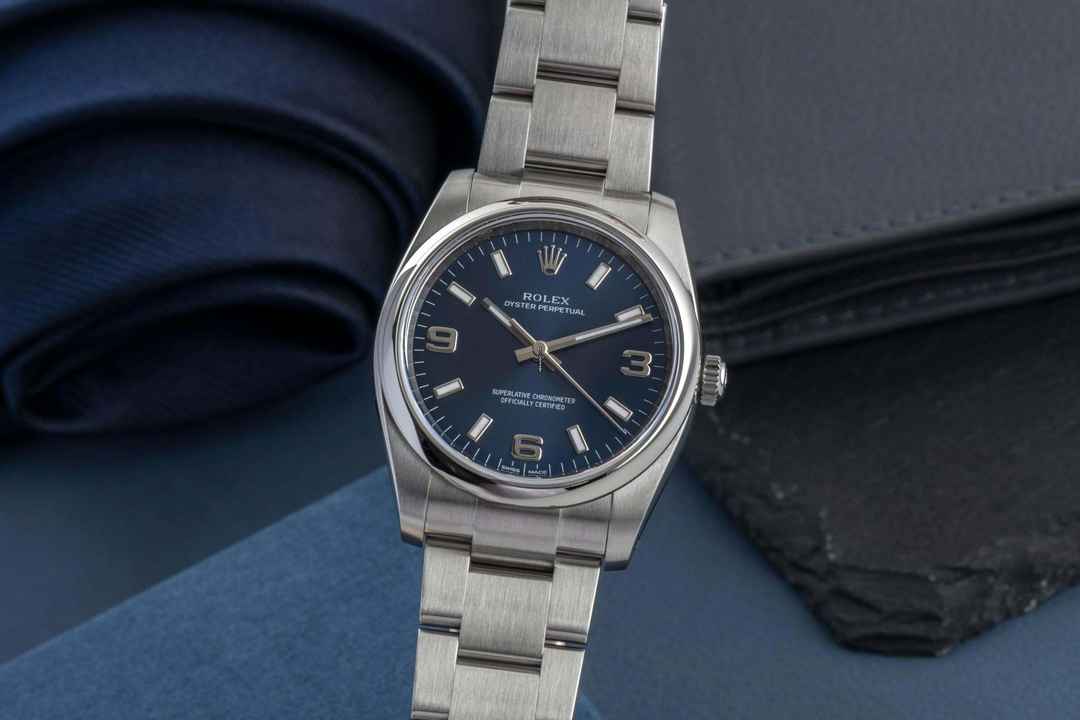  Rolex Air King 34 Blue Dial Oyster Edelstahl Automatik Ref. 114200 