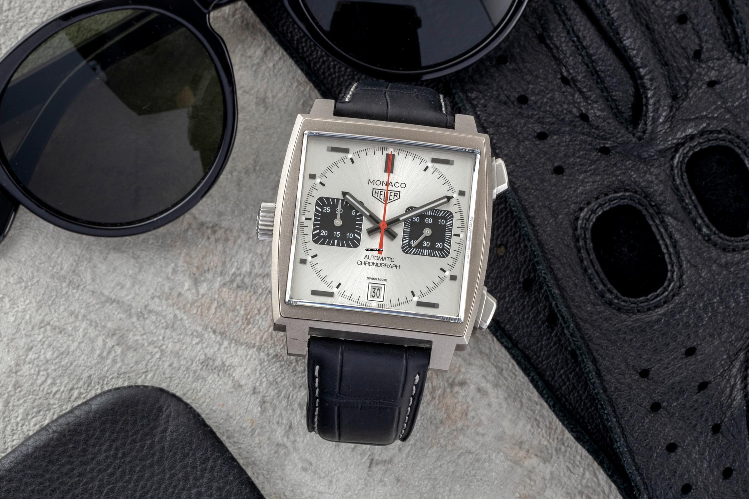 Thumbnail von TAG Heuer Monaco Chronograph Titan Automatik Ref. CAW218B.FC6496 Limited