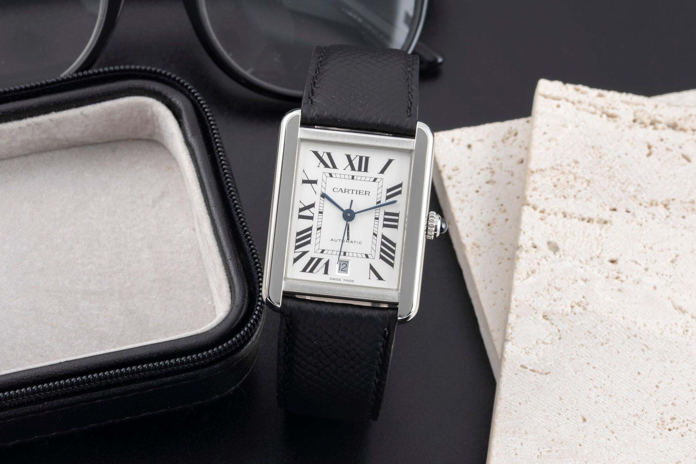 Thumbnail von Cartier Tank Solo XL Edelstahl Automatik Herrenuhr Ref. WSTA0029 B&P