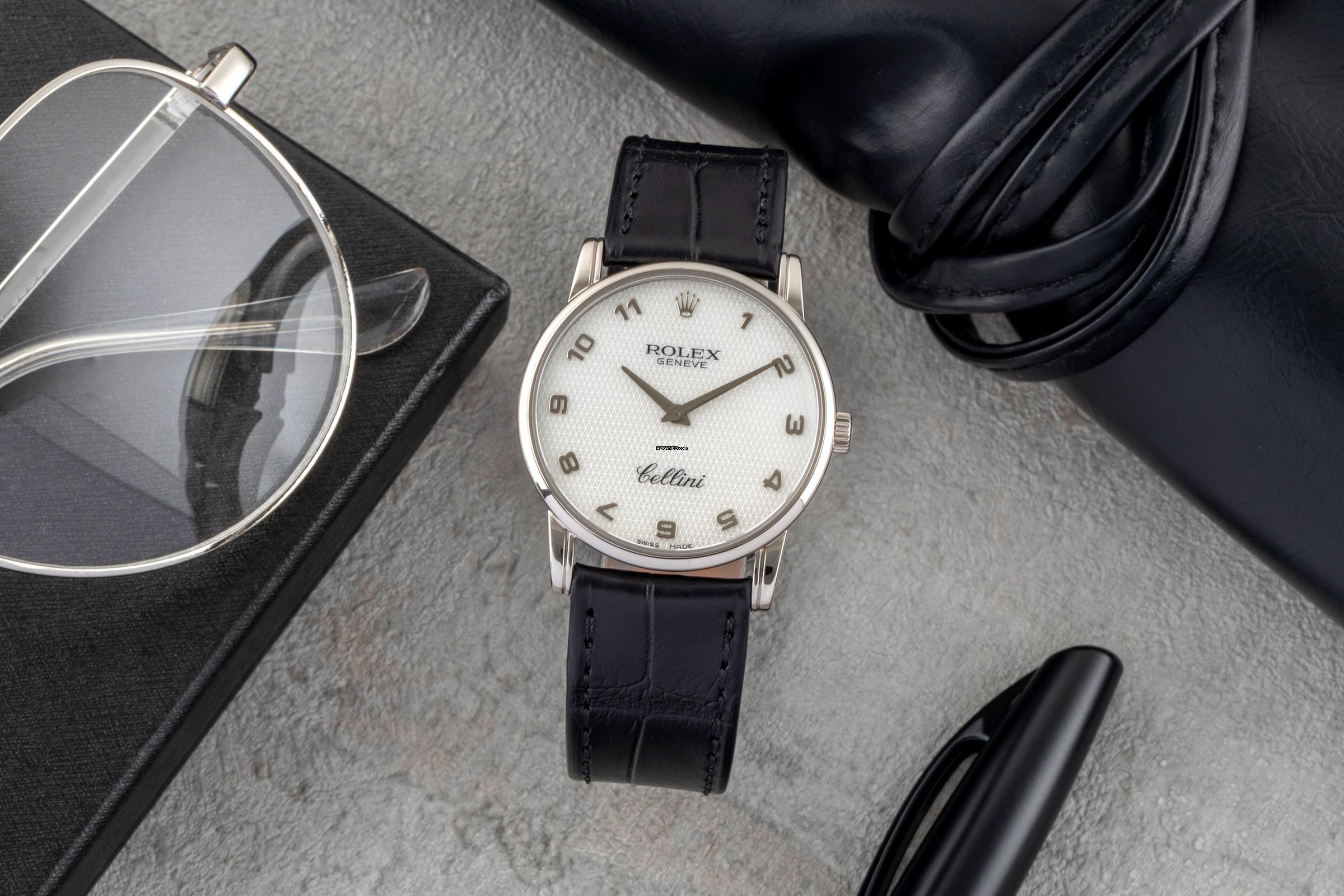 Thumbnail von Rolex Cellini 18k (0,750) Weissgold Handaufzug Herrenuhr Ref. 5116 Klassiker