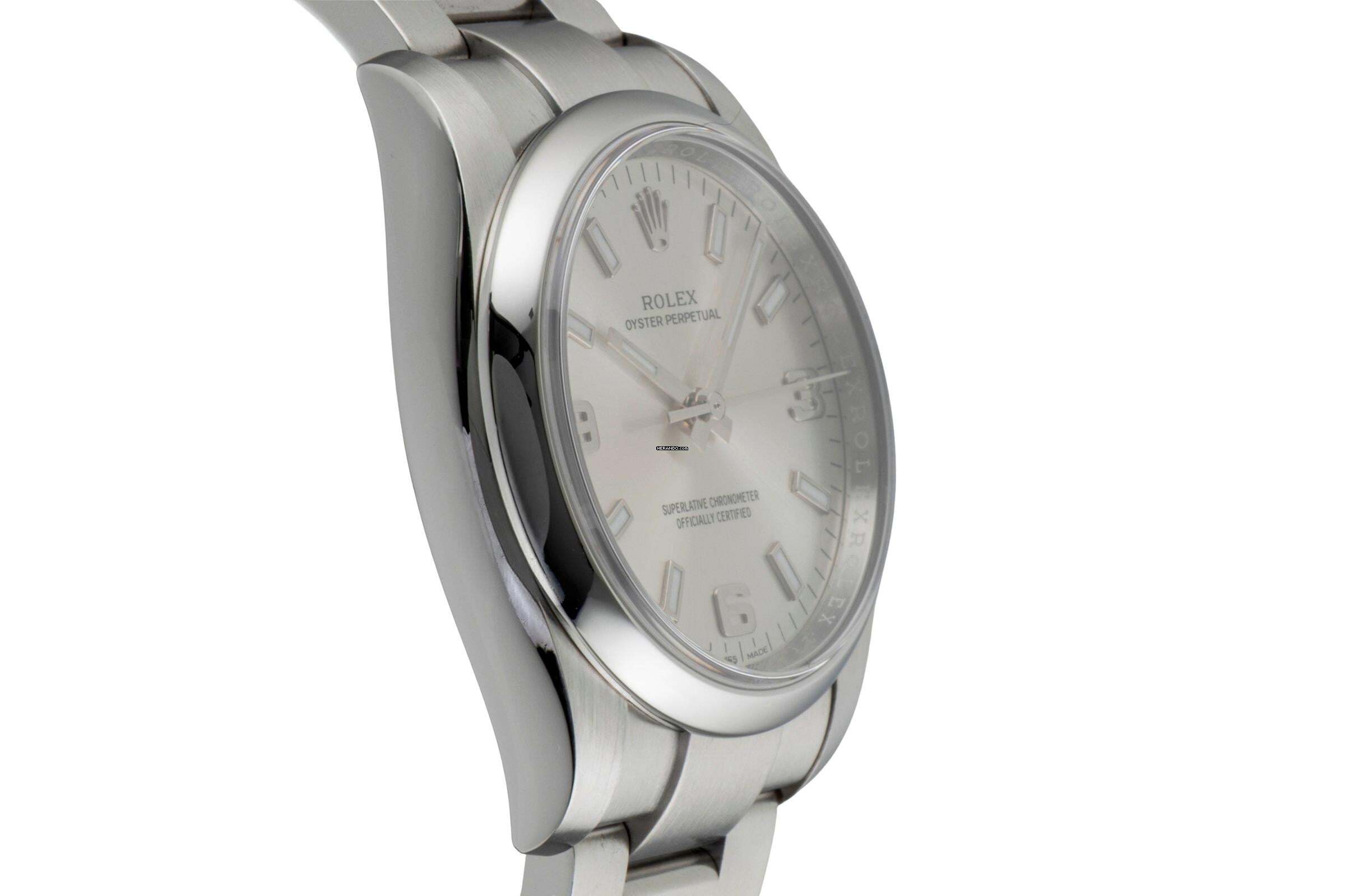 Thumbnail von Rolex Air King 34 Silver Dial Oyster Edelstahl Automatik Ref. 114200 B&P 2017