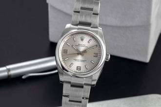 Thumbnail von Rolex Air King 34 Silver Dial Oyster Edelstahl Automatik Ref. 114200 B&P 2017