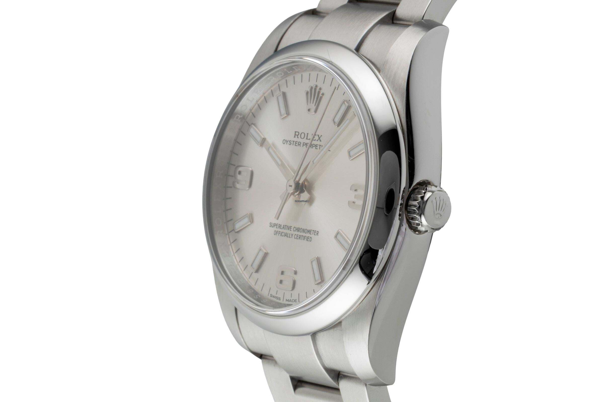 Thumbnail von Rolex Air King 34 Silver Dial Oyster Edelstahl Automatik Ref. 114200 B&P 2017