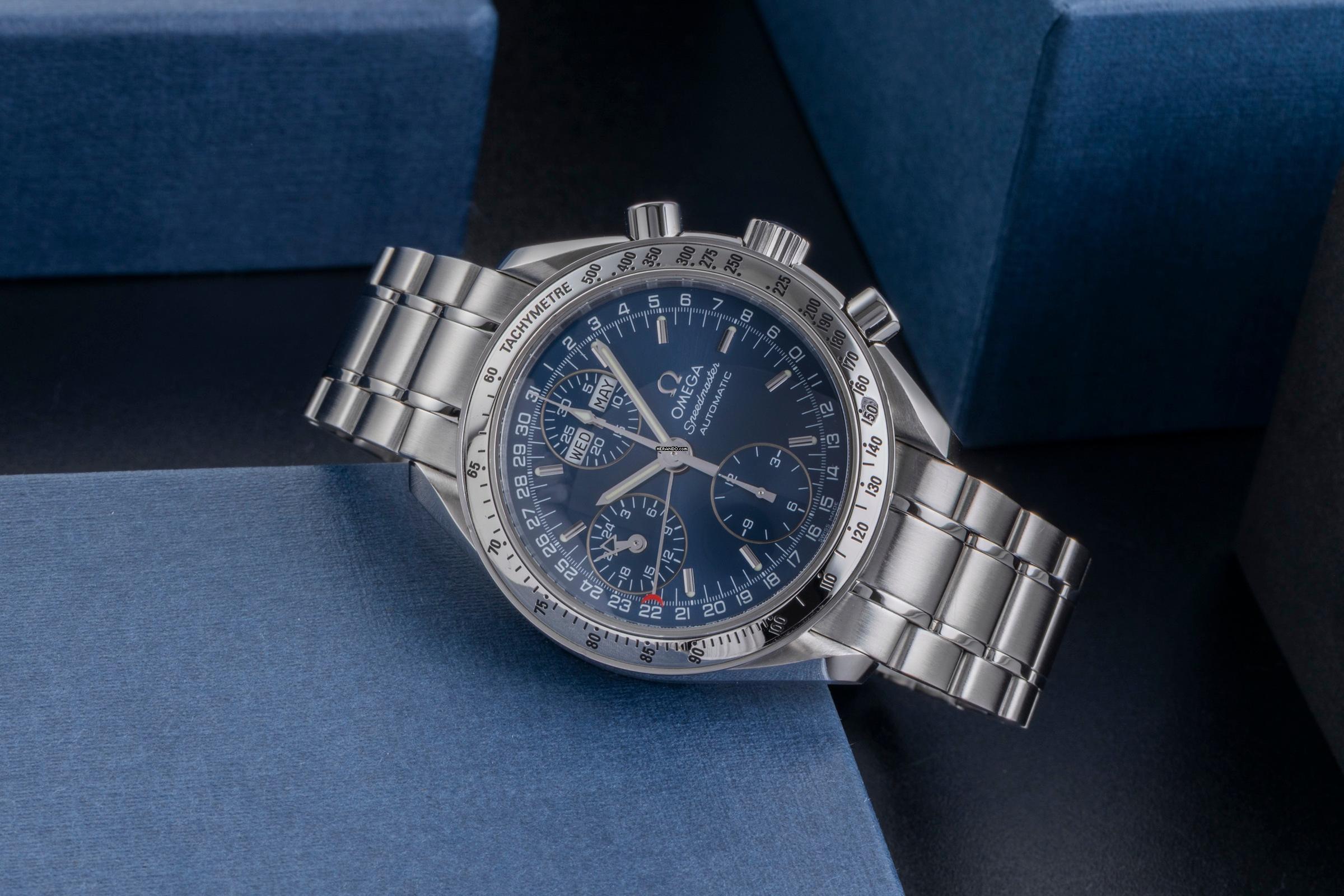 Thumbnail von Omega Speedmaster Day Date Chronograph Automatik Edelstahl Ref. 3523.80.00