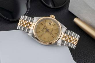 Thumbnail von Rolex Datejust 36 Oyster Perpetual Stahl / Gold Automatik Ref 16013 B&P 1981