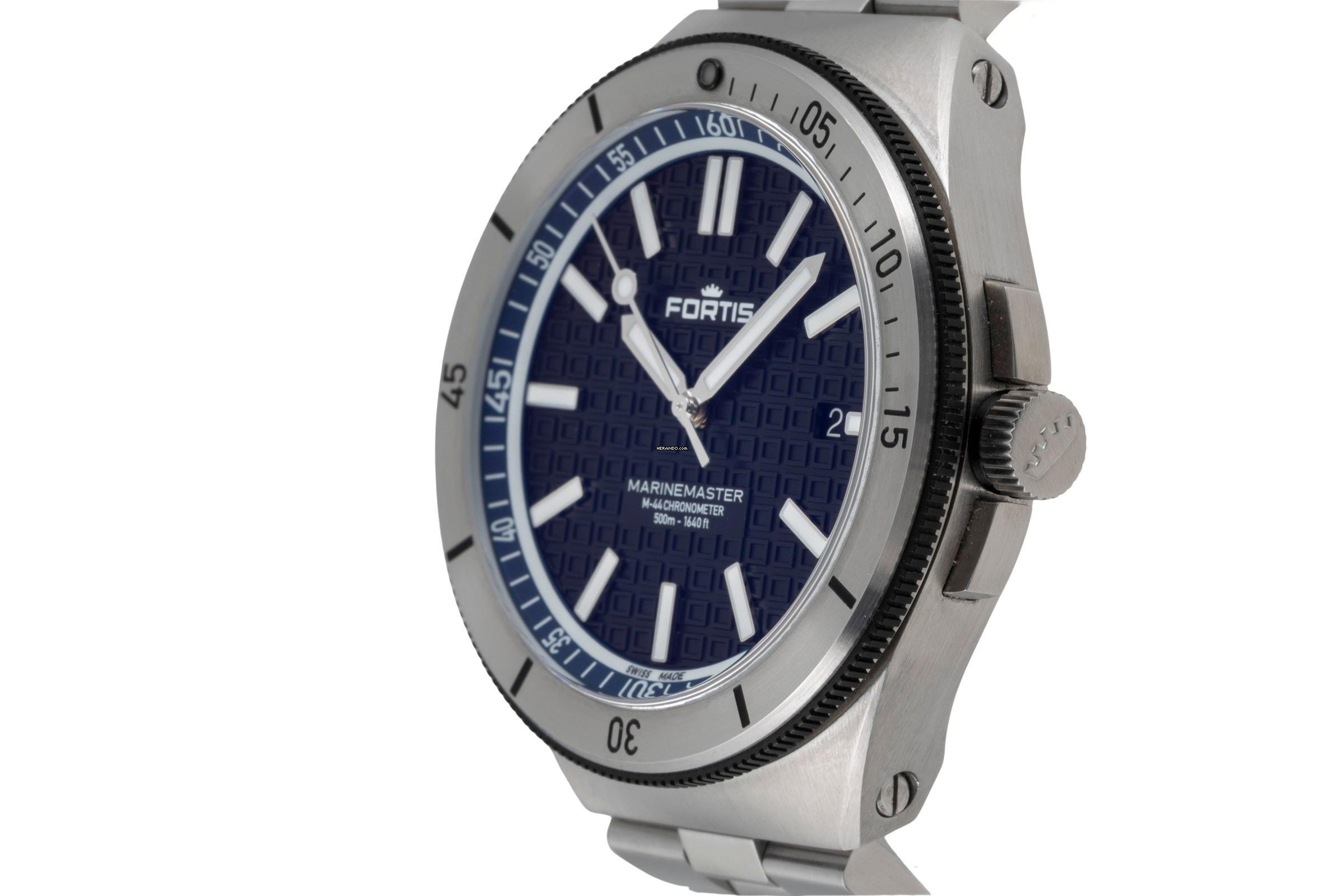 Thumbnail von Fortis Marinemaster M-44 Ocean Blue Stahl Automatik Herrenuhr Ref. F8120022 B&P