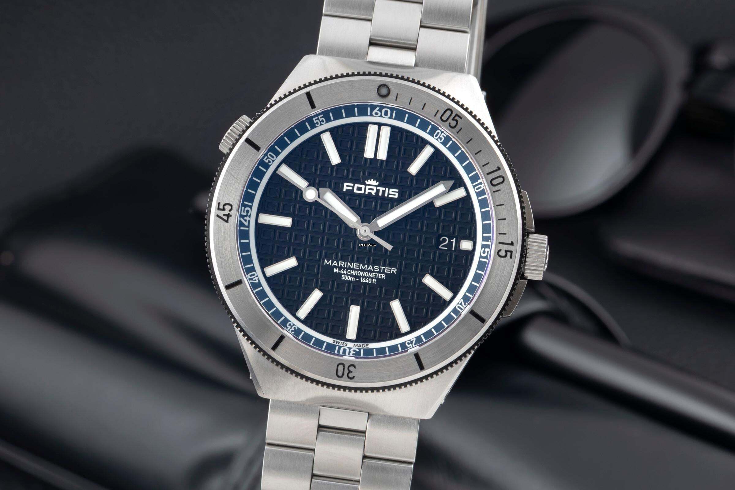 Thumbnail von Fortis Marinemaster M-44 Ocean Blue Stahl Automatik Herrenuhr Ref. F8120022 B&P