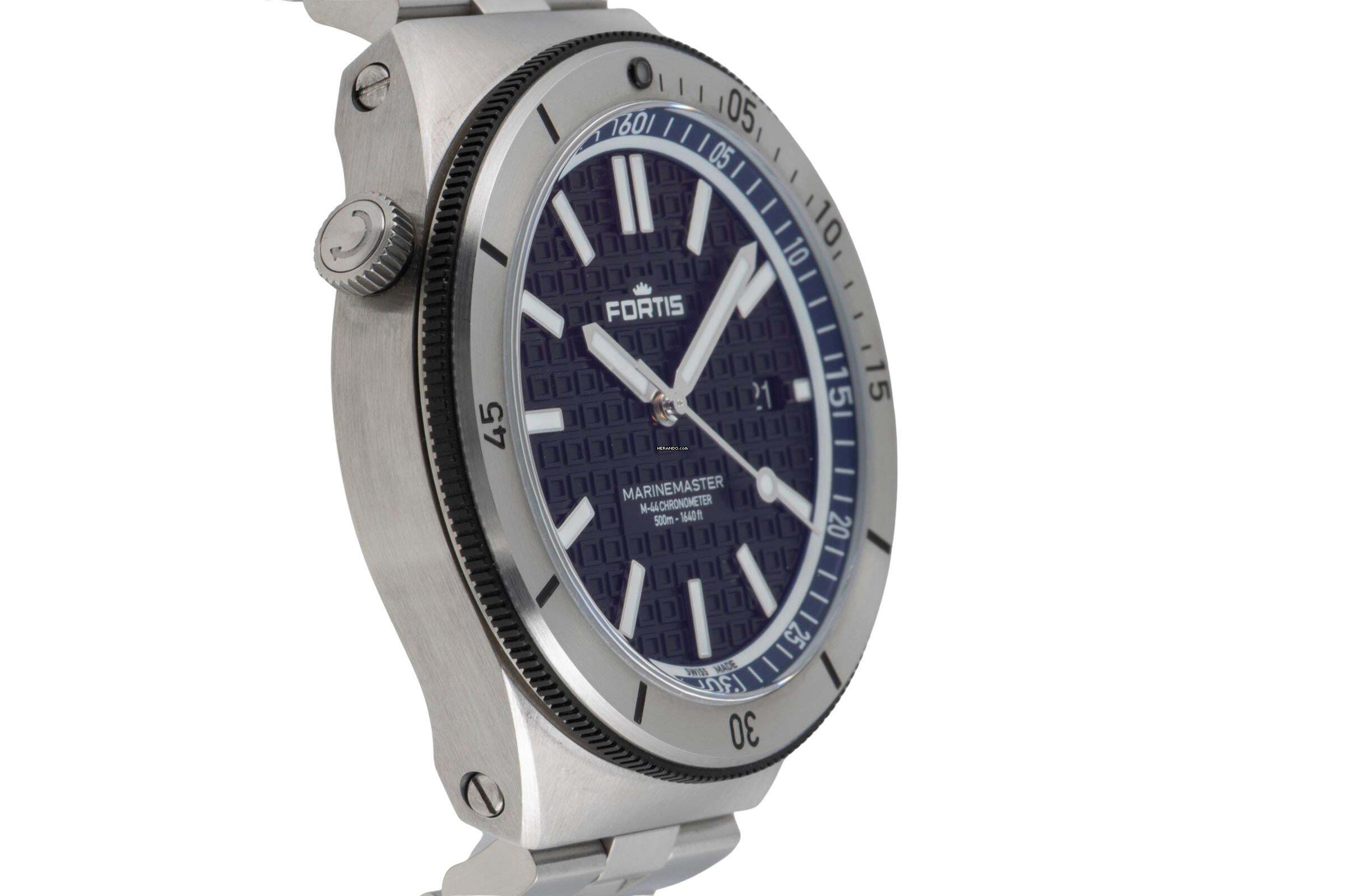 Thumbnail von Fortis Marinemaster M-44 Ocean Blue Stahl Automatik Herrenuhr Ref. F8120022 B&P