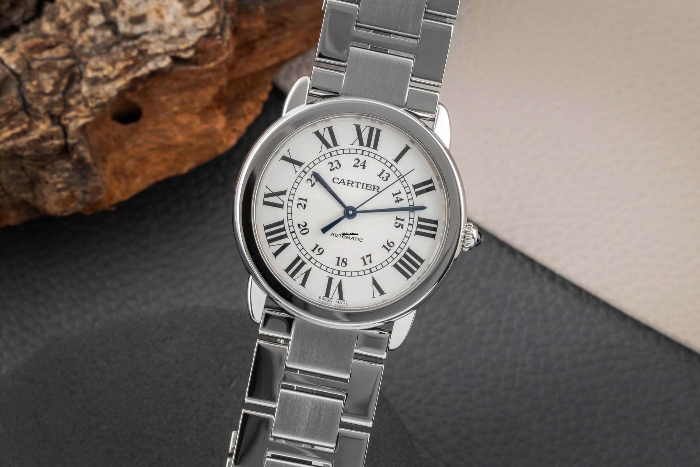 Thumbnail von Cartier Ronde de Cartier Solo De Cartier Automatic Date Steel Men's Watch Ref. WSRN0012