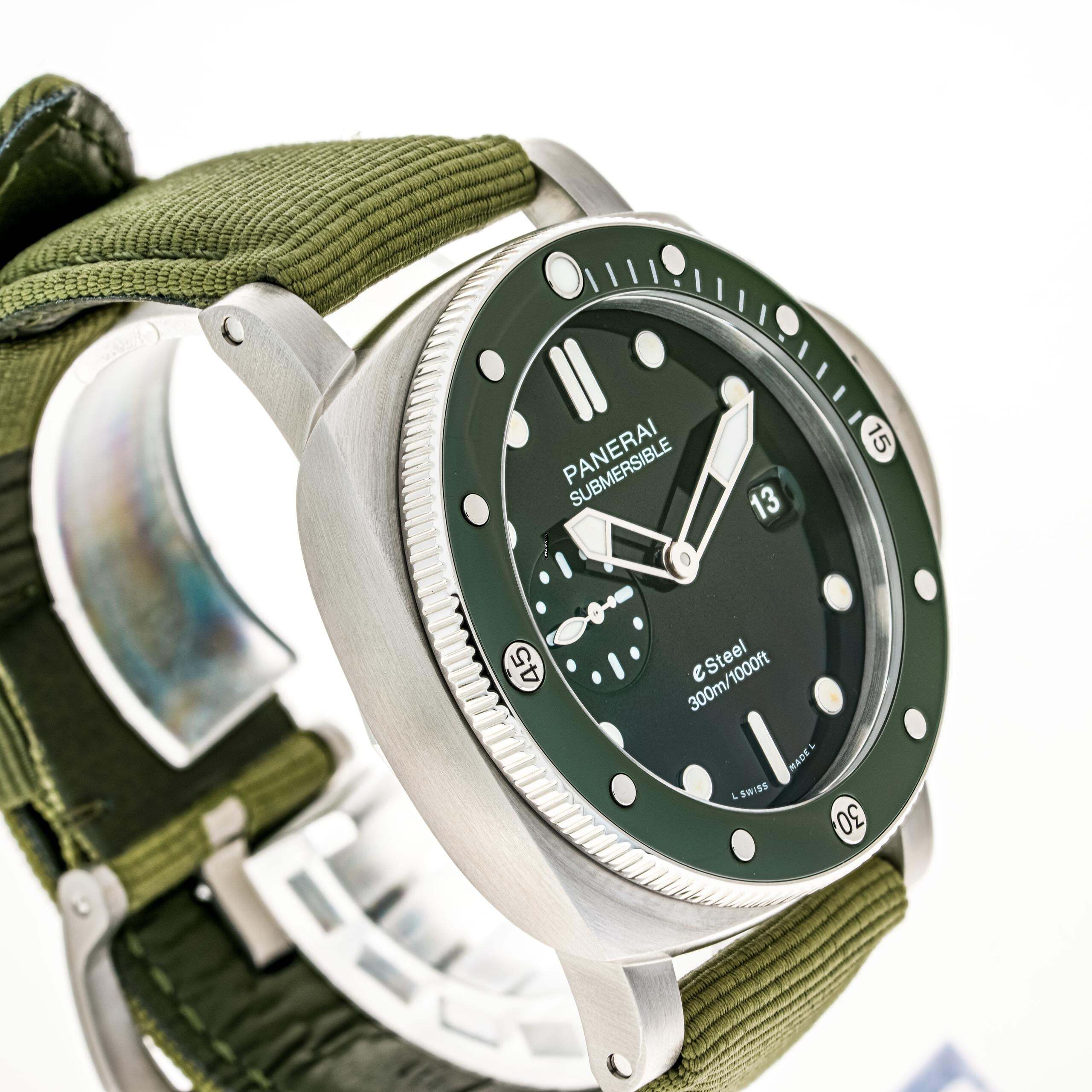 Thumbnail von Panerai Submersible Quarantaquattro Verde 44 – PAM 01287 – like NEW – 11/2022 Full Set