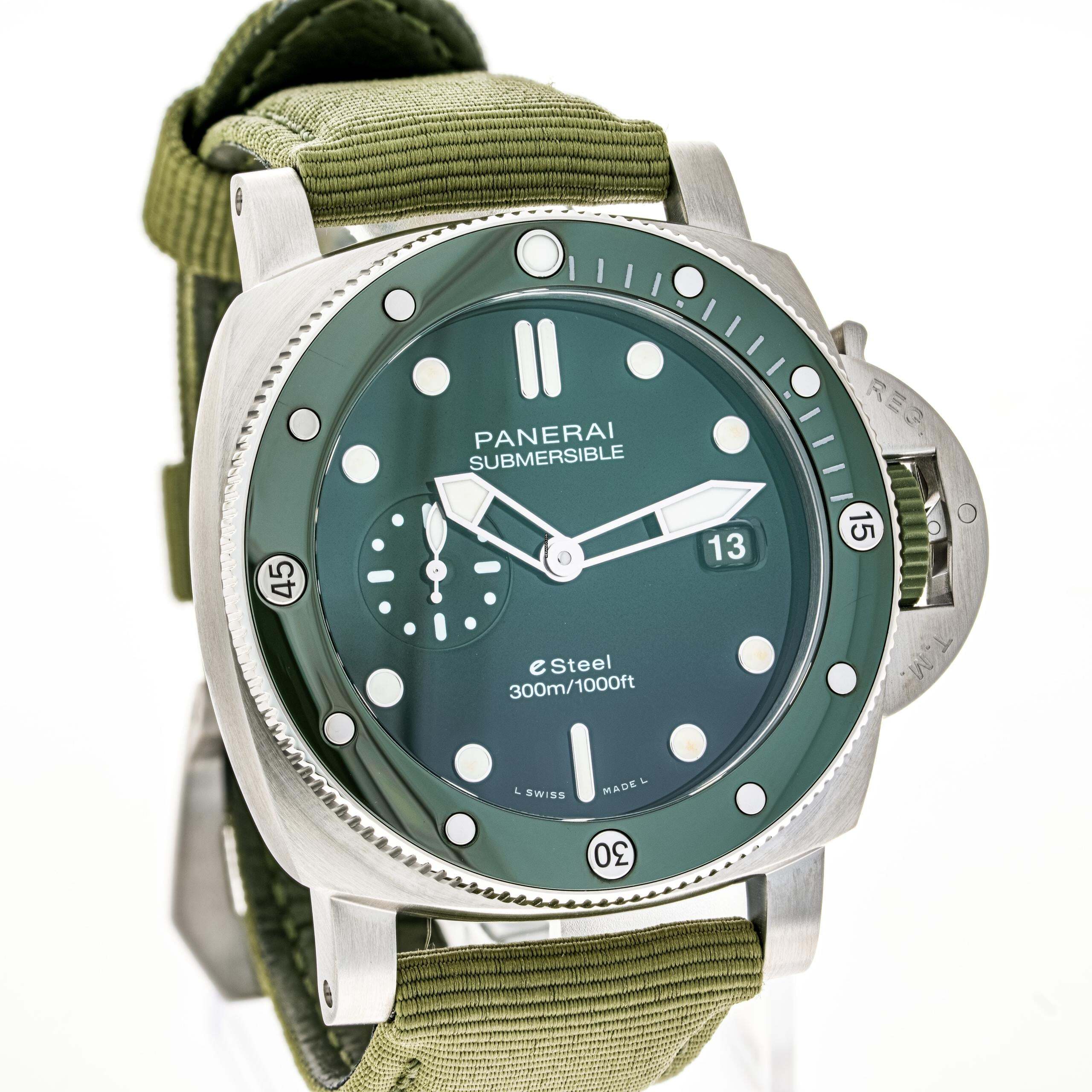 Thumbnail von Panerai Submersible Quarantaquattro Verde 44 – PAM 01287 – like NEW – 11/2022 Full Set