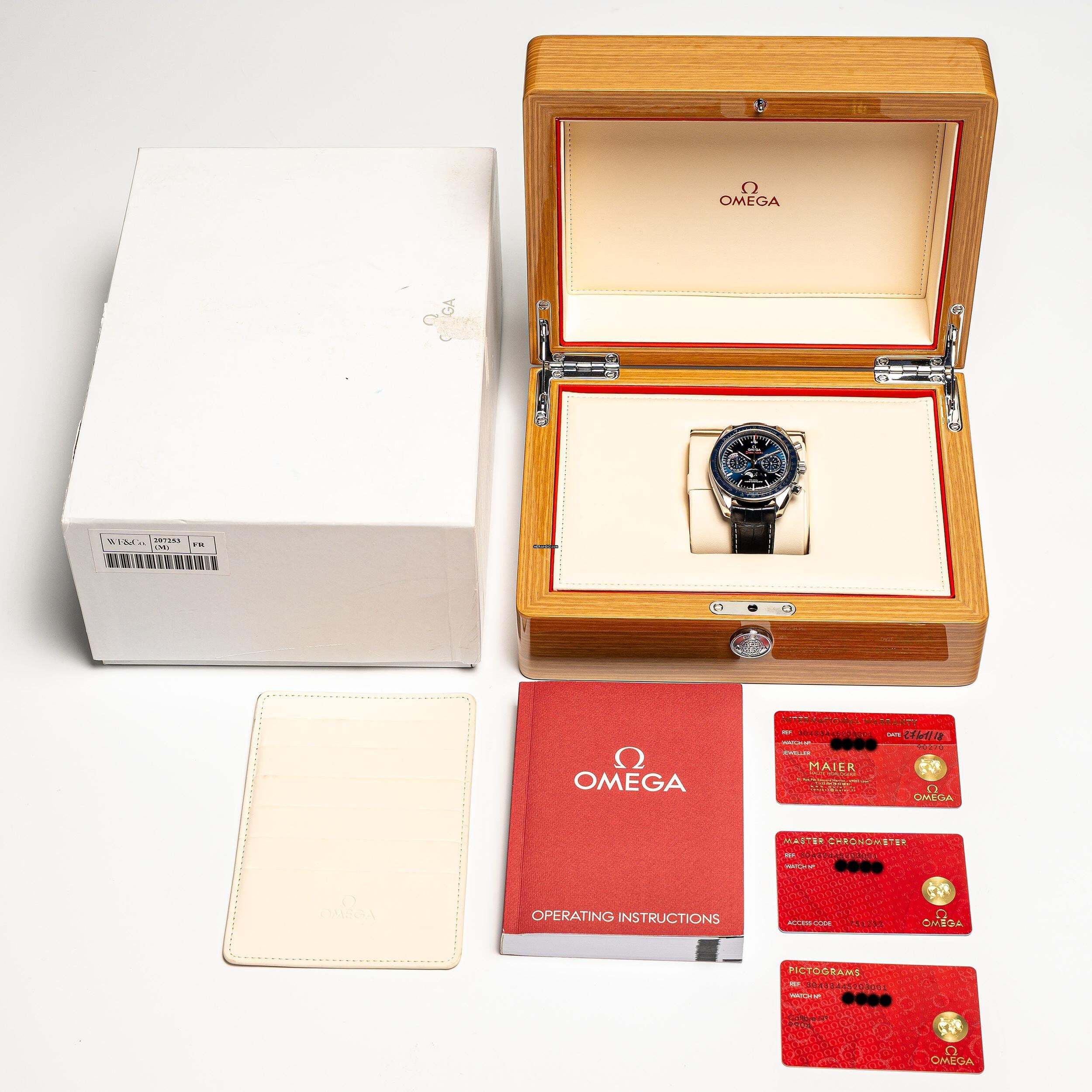 Thumbnail von Omega Speedmaster Moonphase Moonwatch 44 – 304.33.44.52.03.001 – like NEW – 01/2018 Full Set