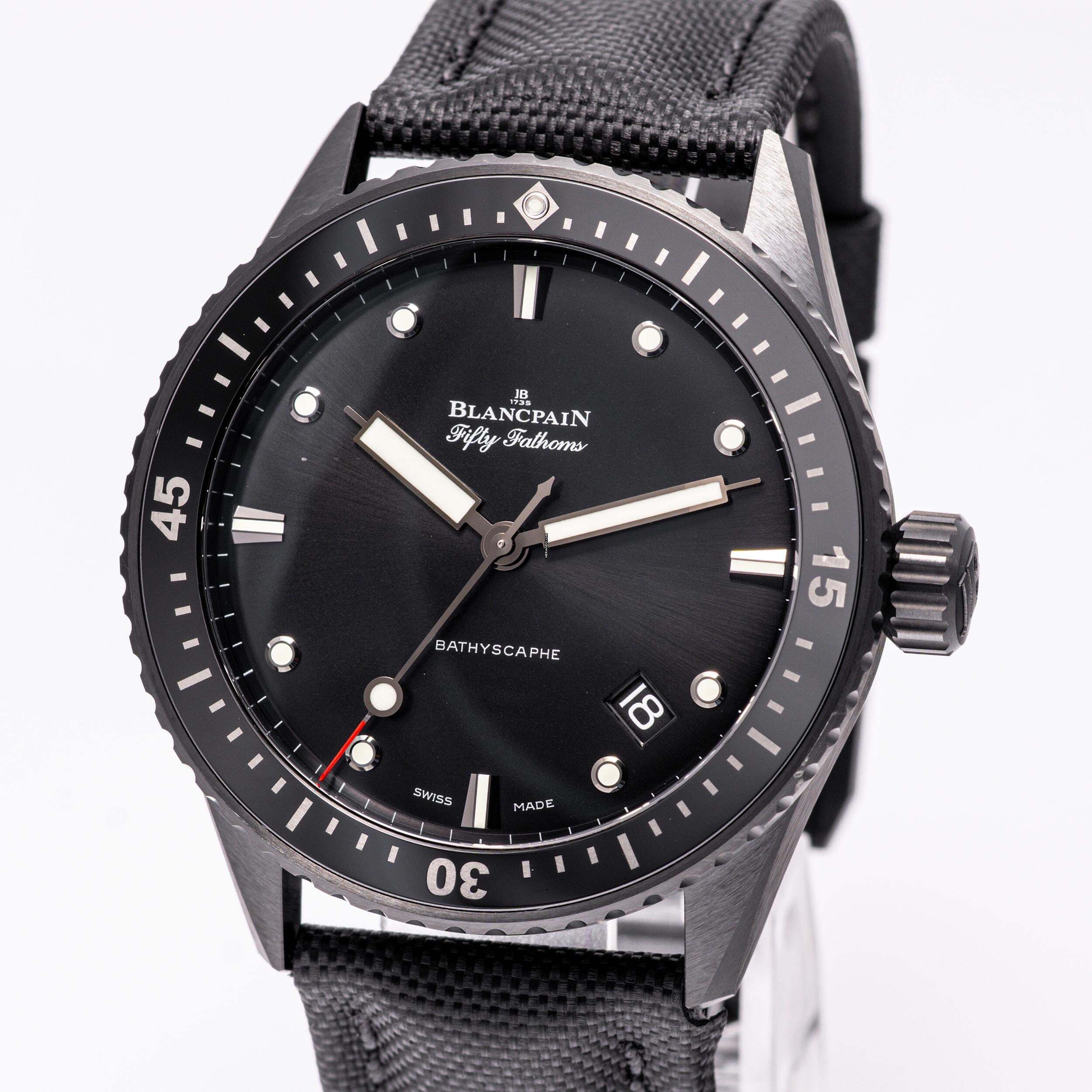 Thumbnail von Blancpain Fifty Fathoms Bathyscaphe 43 – 5000-0130-B52A – Good Condition – 12/2023 Full Set