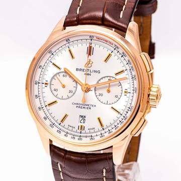  Breitling Premier B01 Chrono 42 Rosegold – RB0118371G1P2 – like NEW – 06/2024 Full Set 